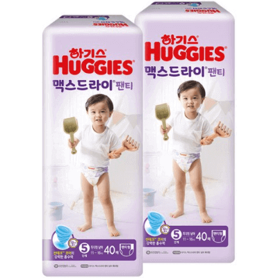 2021 신형 하기스 맥스드라이 팬티형 기저귀 남아용 특대형 5단계(11_16kg)